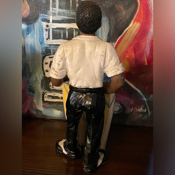 Vintage African American Jazz Musician Band Statue Figures Set Of 3 🎶🎼🎵 - Picture 8 of 12